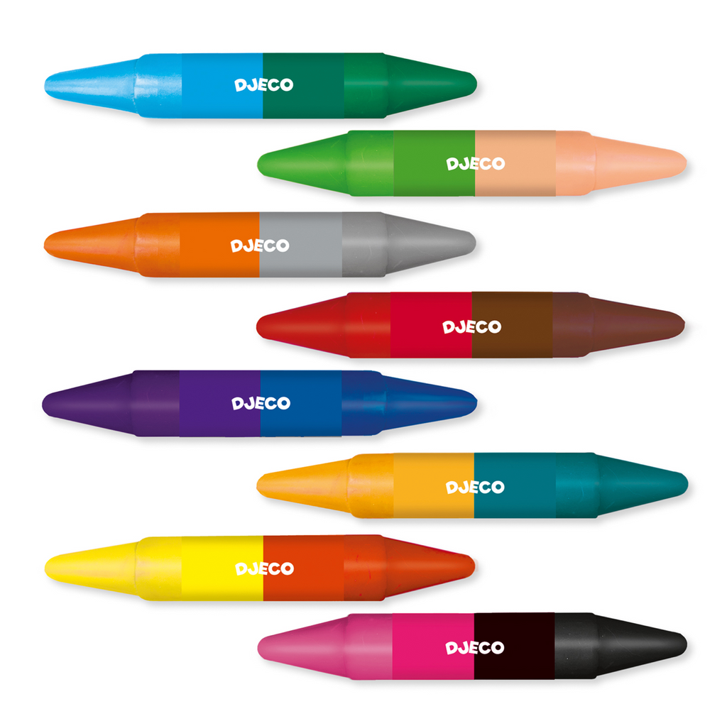 Djeco - 8 Twins Crayons