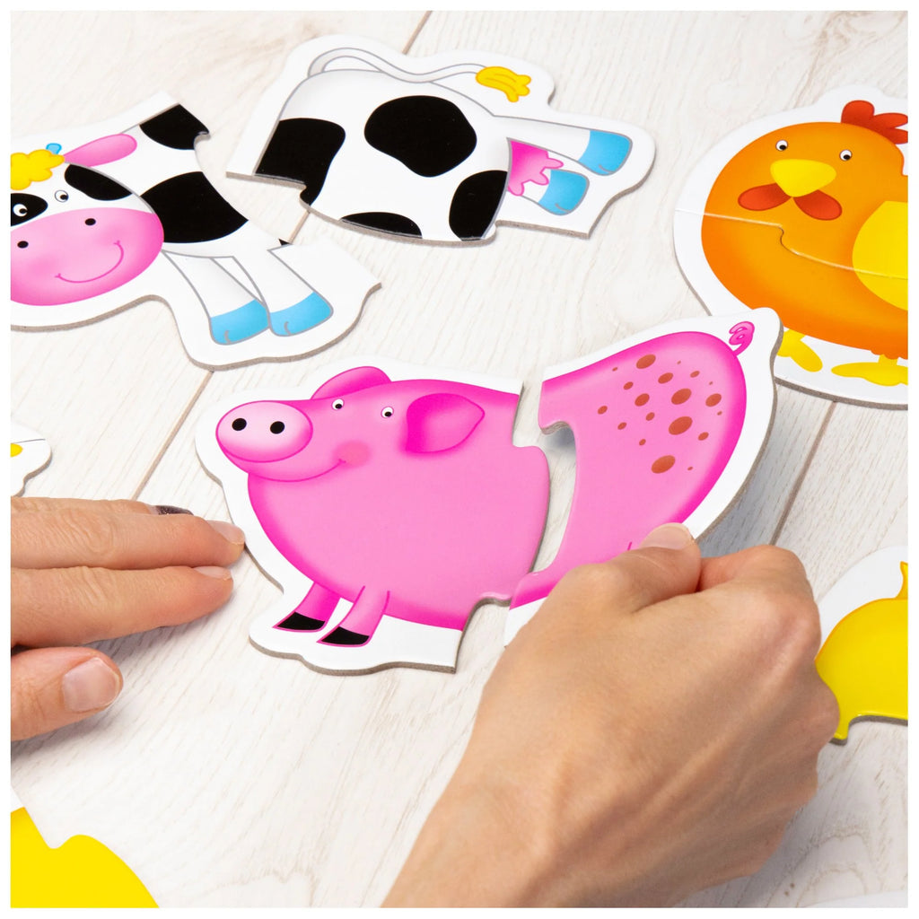First Puzzles: Farm - 2 piece Jigsaw Puzzles for babies