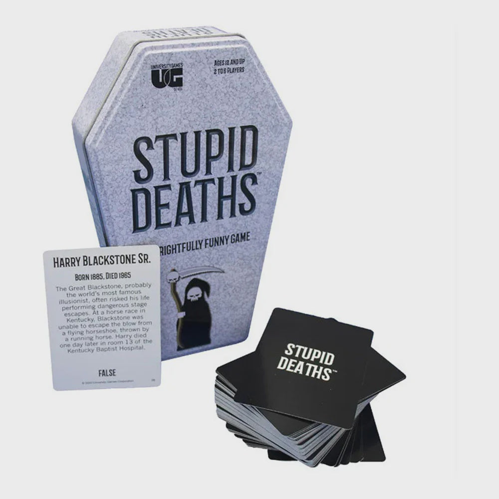 Stupid Deaths Coffin Tin Family Game