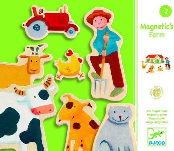 Wooden Magnetic Farm Magnets