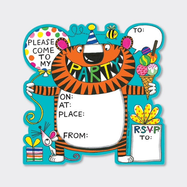 Party Invitations - Tiger