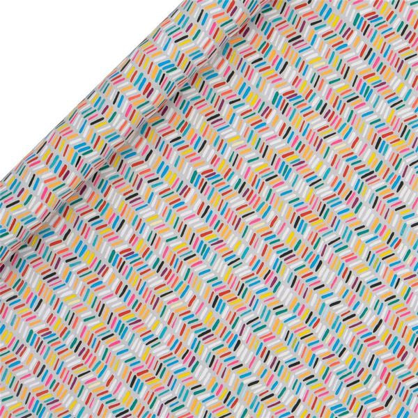 GIFT WRAP ROLL - DASHES GREY