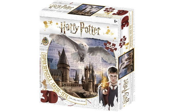 Hogwarts and Hedwig - 500 pieces 3D jigsaw puzzle