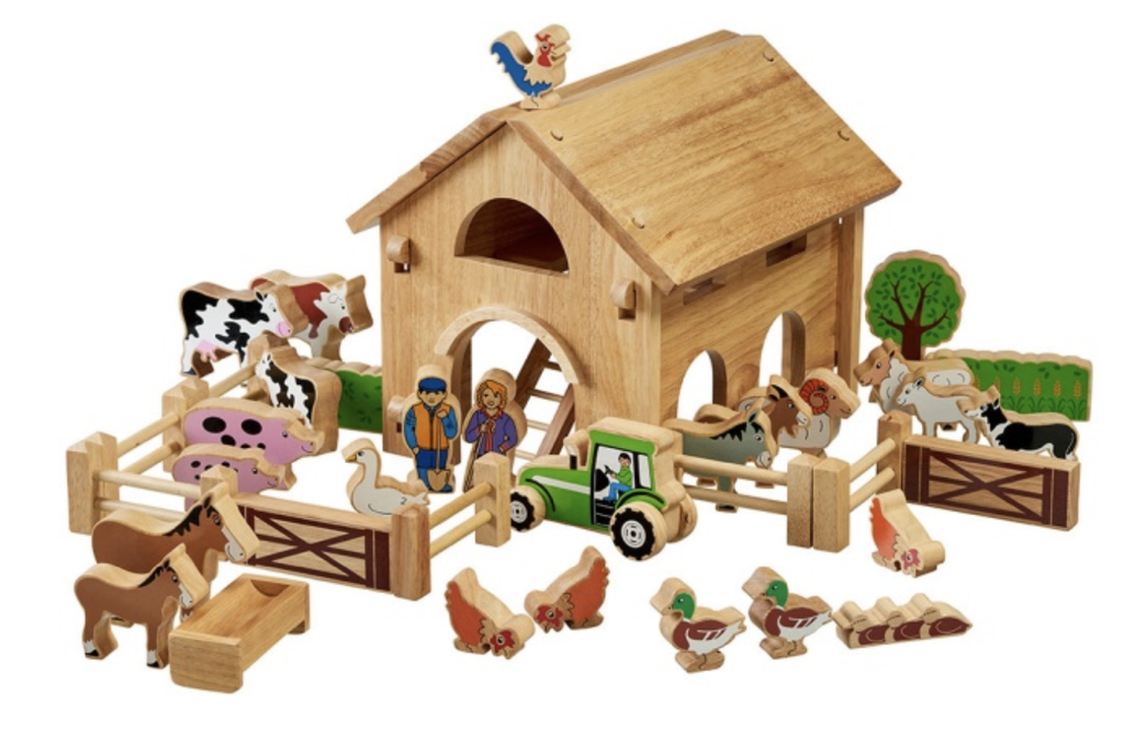 Deluxe Farm Barn Set with Colourful Characters