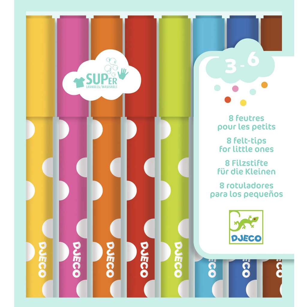 Djeco - 8 Felt-tips for Little Ones