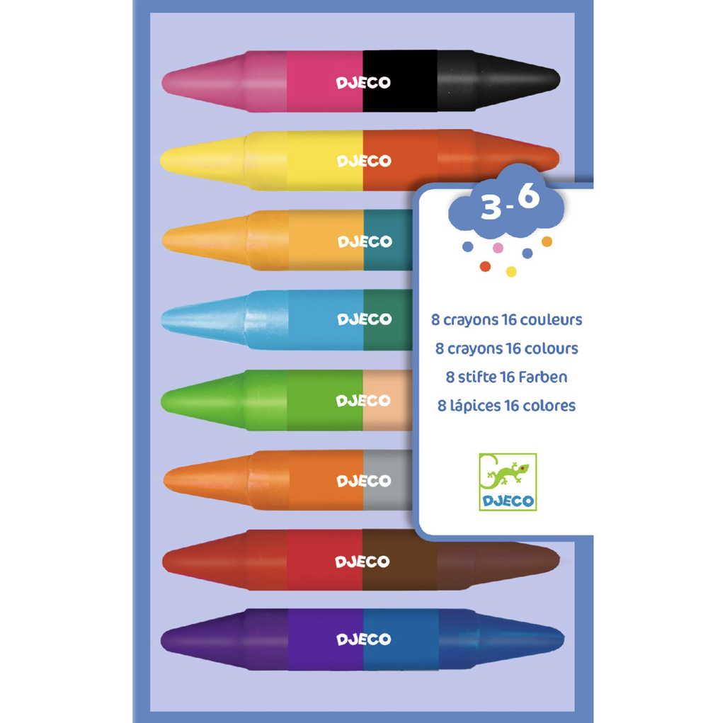 Djeco - 8 Twins Crayons