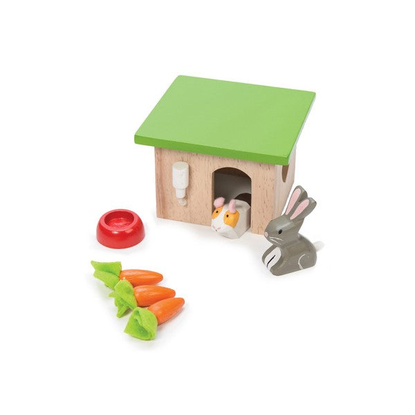 Wooden Bunny and Guinea Pig set for dolls houses