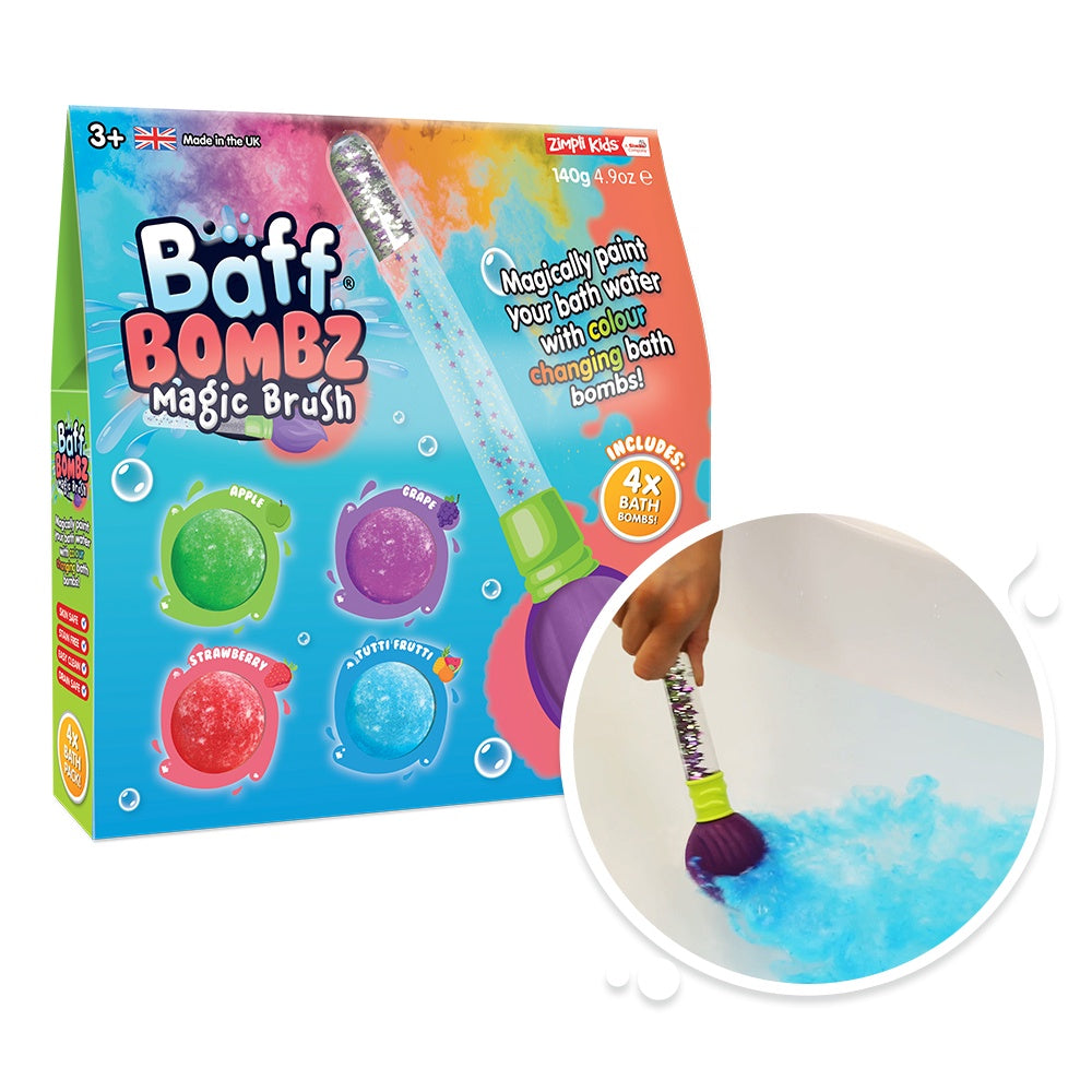 Baff Bombz with colour changing magic brush