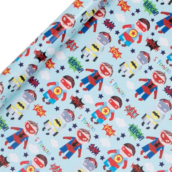 Gift Wrap Roll - Junior Superheroes luxury wrap