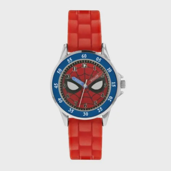 Spiderman Red Rubber Strap Time Teacher
