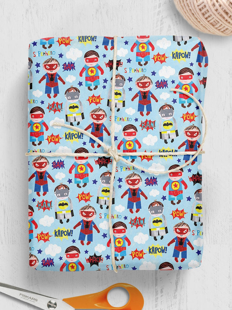 Gift Wrap Sheet - Superheroes