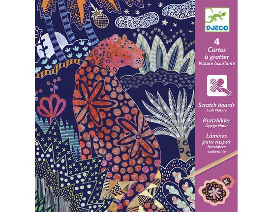 Scratch boards - Lush Nature.  Craft set for children.