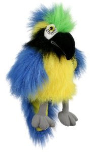 Baby Blue and Gold Macaw Puppet by Puppet Company