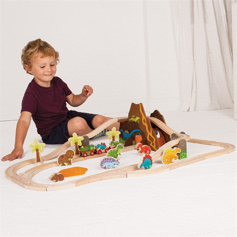 Big Jigs Wooden Rail - Dinosaur Train Set