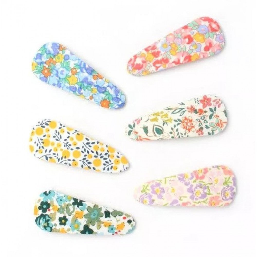 Children's Hair Clips - Floral Fabric