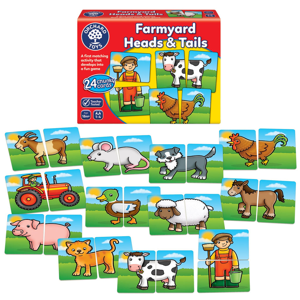 Farmyard Heads and Tails matching game