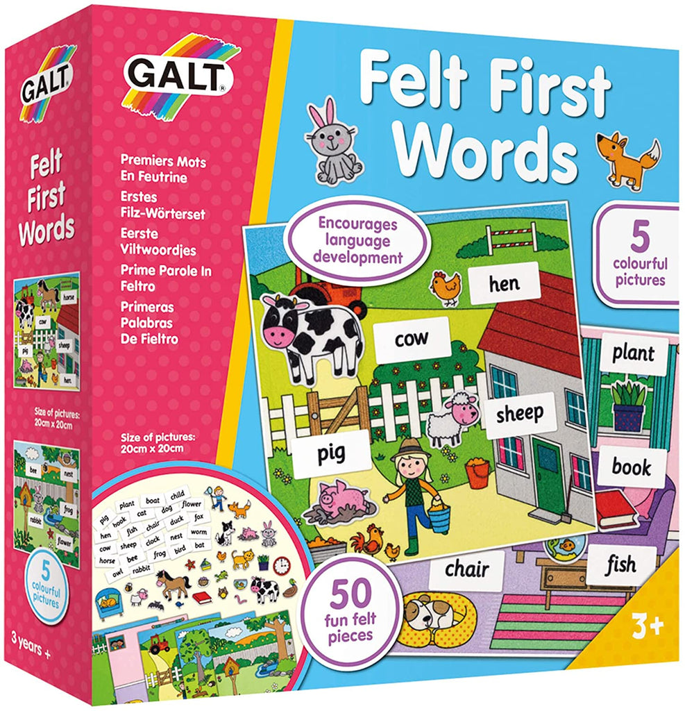 Felt First Words - fuzzy felt educational toy