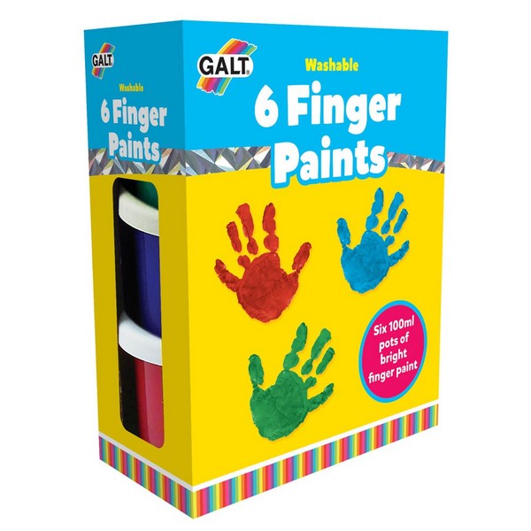 Children's Paint Pots - Galt 6 Finger Paints