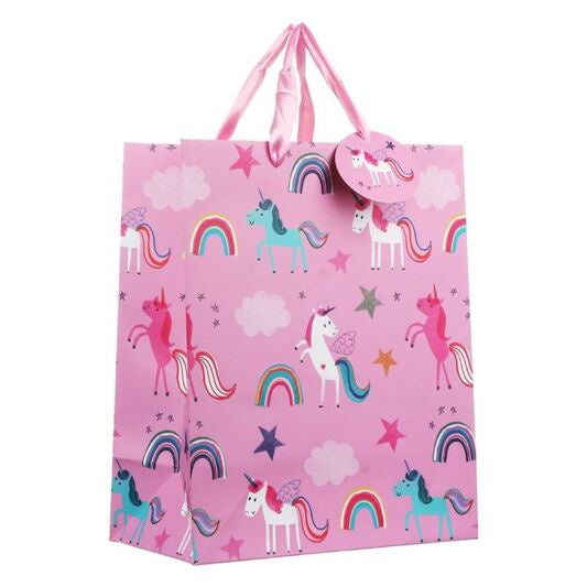 Pink Unicorn- Large Gift Bag