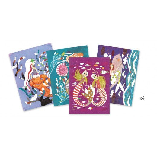 Djeco Glitter Boards - Mermaids.  DJ09507