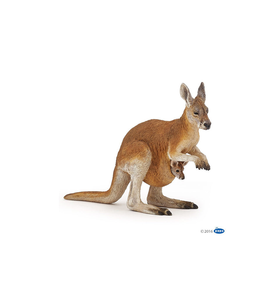 Papo Wild Animals - Kangaroo with joey
