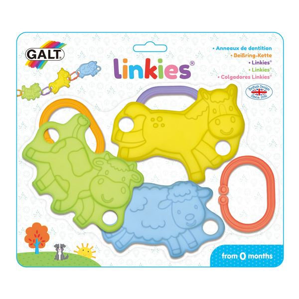 Linkies - Plastic teething toys with clips