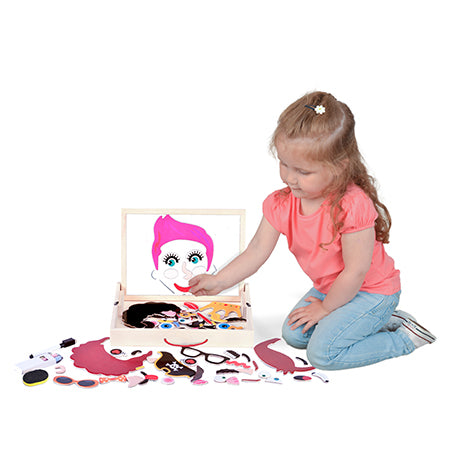Magnetic faces activity box