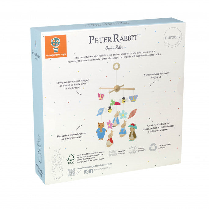 Peter Rabbit™ Mobile - wooden hanging mobile for babies