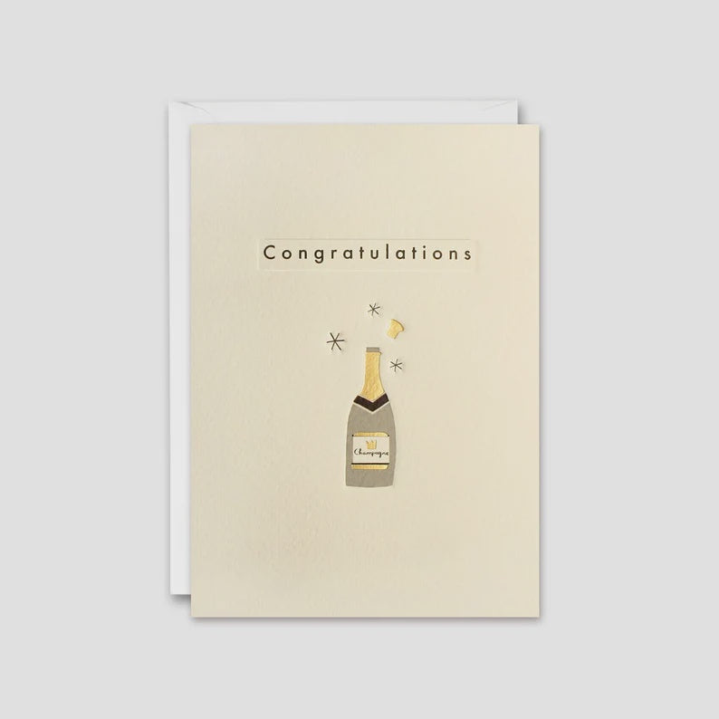 Blank Card - Congratulations: Gold Bottle