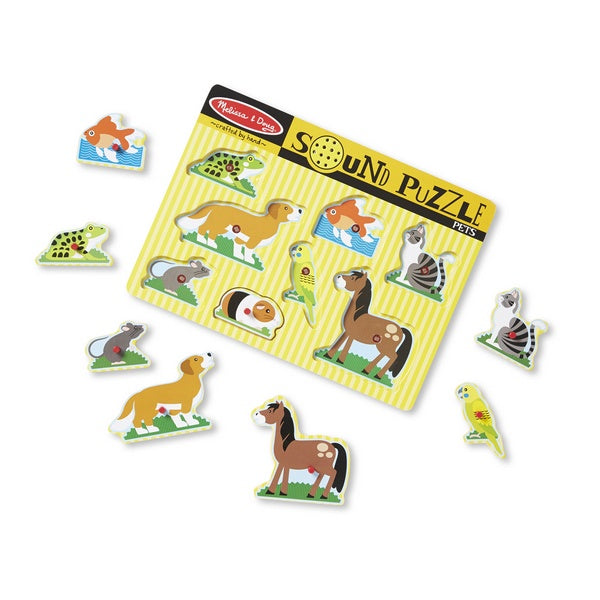 Pets Wooden Peg Puzzle with sounds