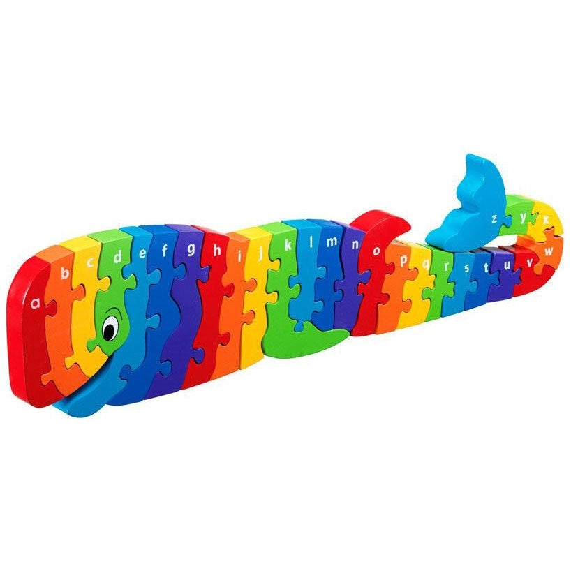 Wooden Alphabet Jigsaw Puzzle: Whoopi the Whale